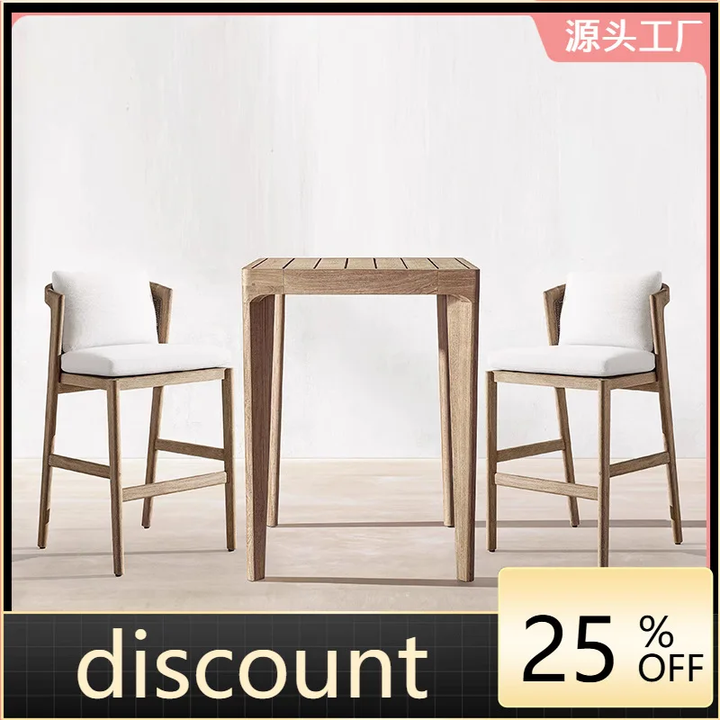 

LH Balcony High Stool Leisure Rattan Bar Chair Outdoor Bar Chair Combination