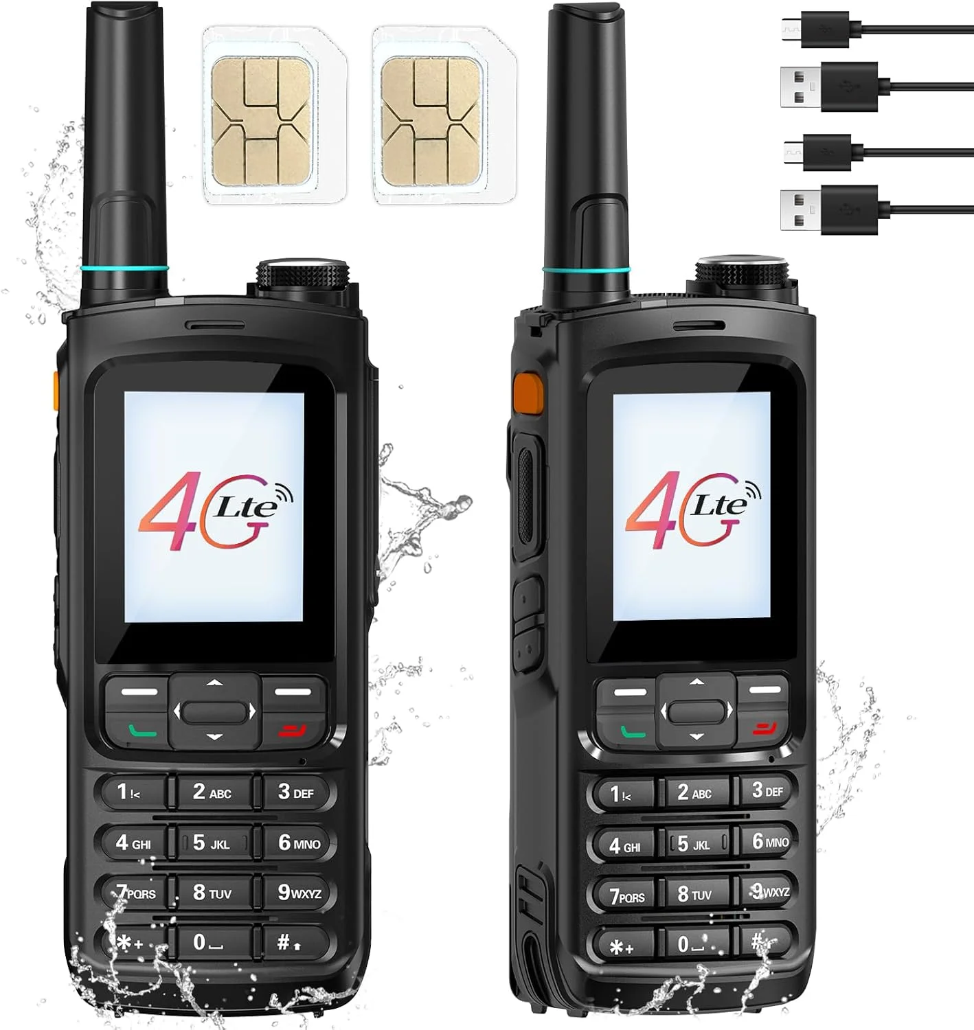 

2x AIRITON AI-8088 GLOBAL POC Network Walkie Talkie Unlimited Range Nationwide 4G Bluetooth WIFI Push to Talk Over Cellular