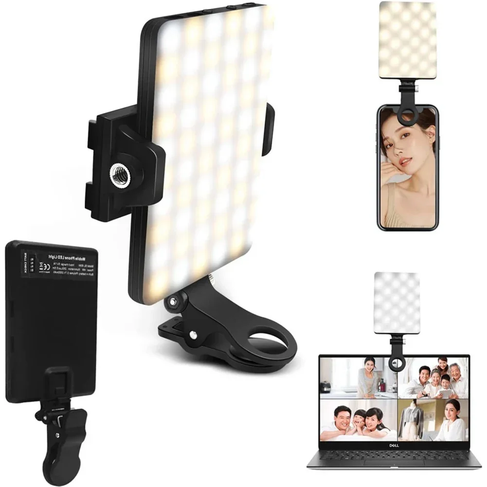 60 LED Mobile Phone Fill Light Handheld Live Broadcast Selfie Photography Lighting Kit for Studio Lights Clip Led Conference