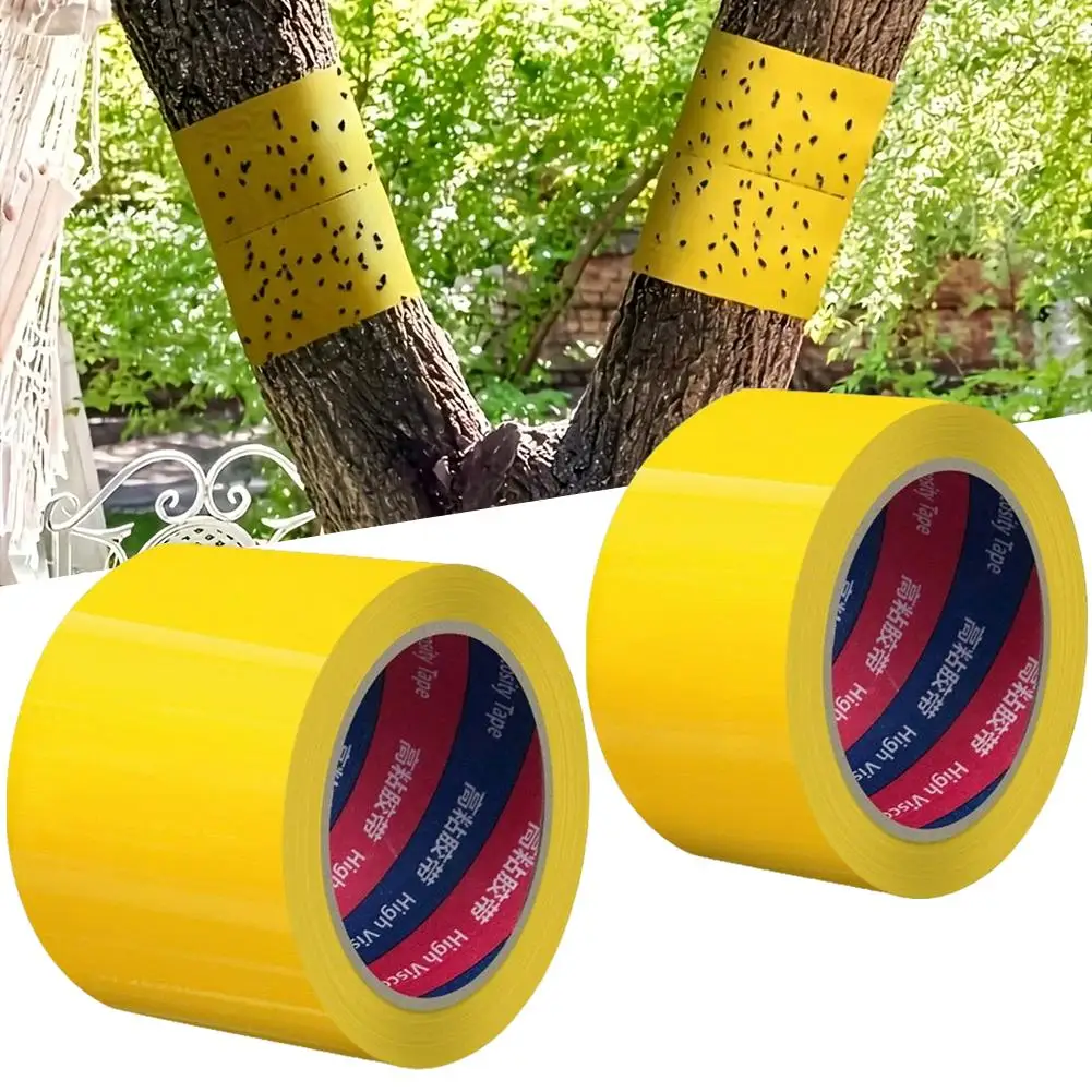 Yellow Sticky Tape For Trees General-Purpose Double-Sided Wrap For Pest Control In Landscaping And Nursery Stock