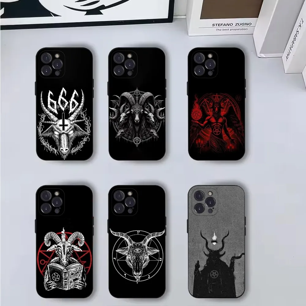 사탄 염소 디자인 아이폰 소프트 케이스 이미지