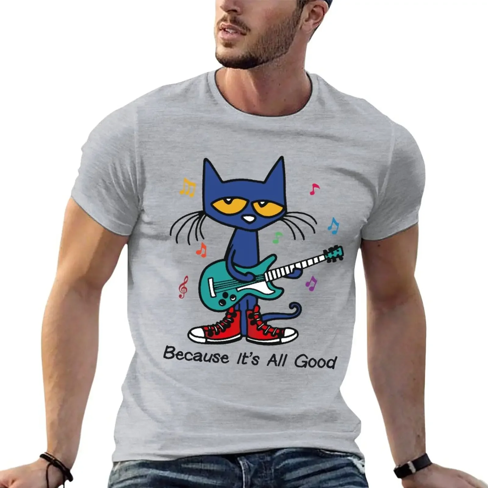 Pete the cat singing T-Shirt tees graphic t shirt quick-drying t-shirt heavyweight t shirts for men