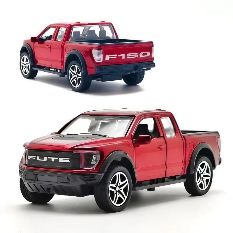 (Bagged) 1:36 Simulation Alloy Off-Road Pickup Toy Car, Multi-Door Open-and-Close Car Model, Decoration Item