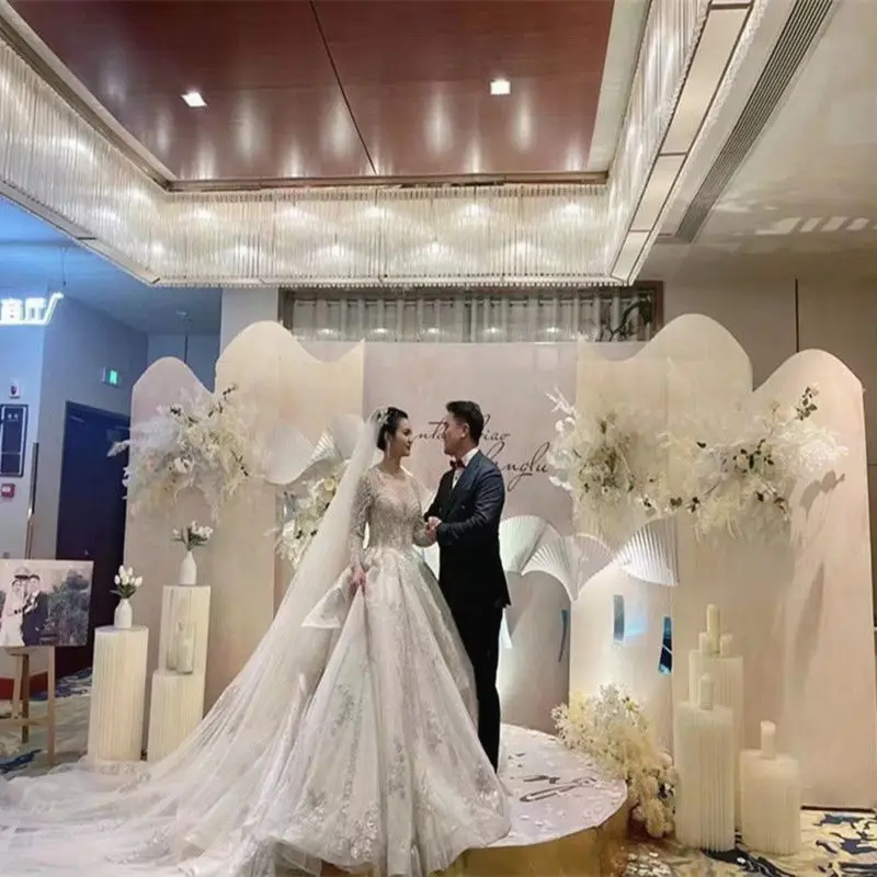 Foldable Paper Cylinder Display Stand Wedding Stage Roman Pillar Space Saving Home Decor
