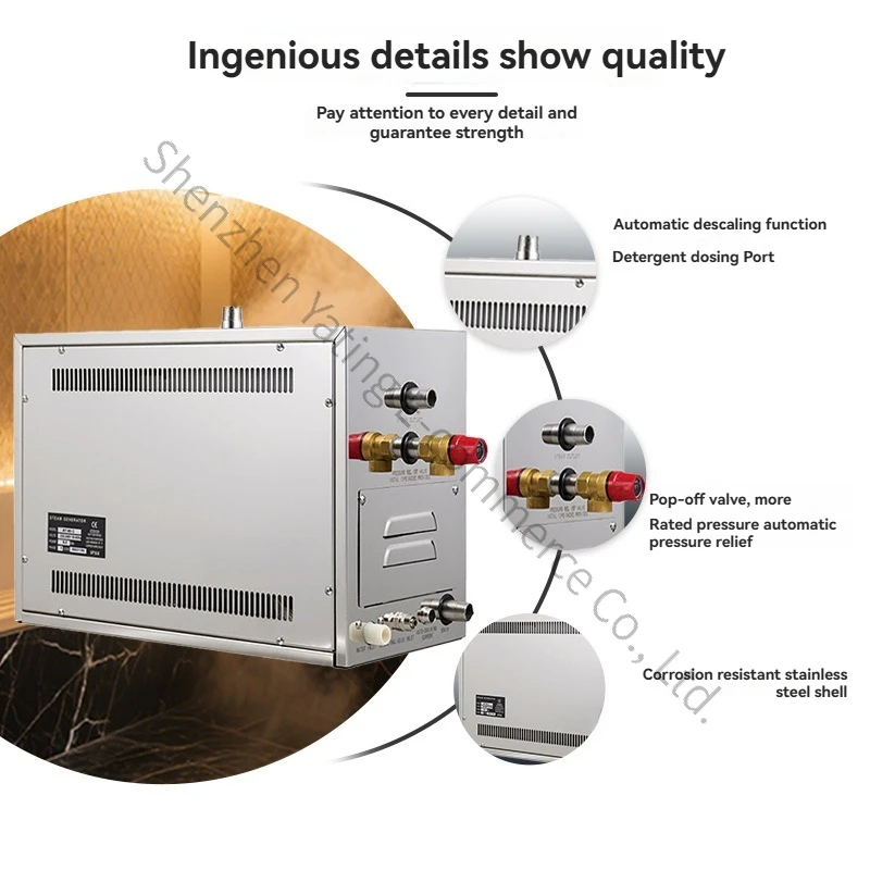 AT-60C Steam Generator Sauna Steam Machine Household Fully Automatic Sauna Equipment Steam Fumigation Machine