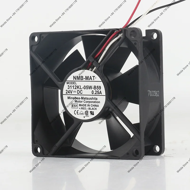 NMB 3112KL-05W-B59 8032 80X80X32MM 24V 8cm/centimeter Variable Frequency Transformer Cooling Fan