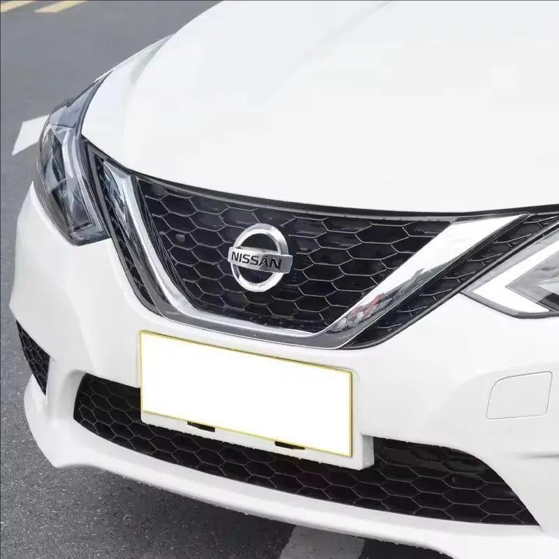 غطاء السيارة الأمامي والخلفي الذيل علامة ABS الجبهة مصبغة شعار المقصورة الخلفية شارة ملصق لنيسان قاشقاي جوك بولسار سنترا #3