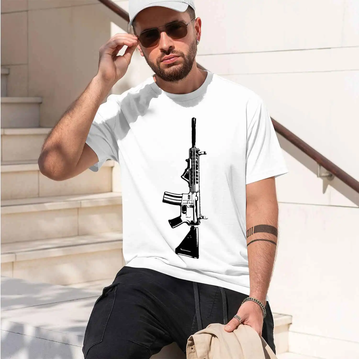 Semi-automat AR15 ault Rifle T Shirt New Short Sve O-Neck T-shirt Casual Mens 2026 New Model Short-sleeve crewneck T-Shirt Class