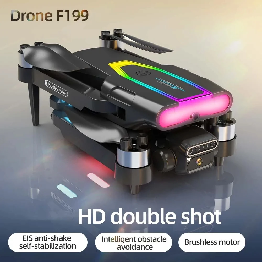 F199 Brushless Optical Flow Hover RC Drone Quadcopter Spare Parts 3.7V 1800MAH Battery/Propeller/USB F199 RC Drone Battery F199