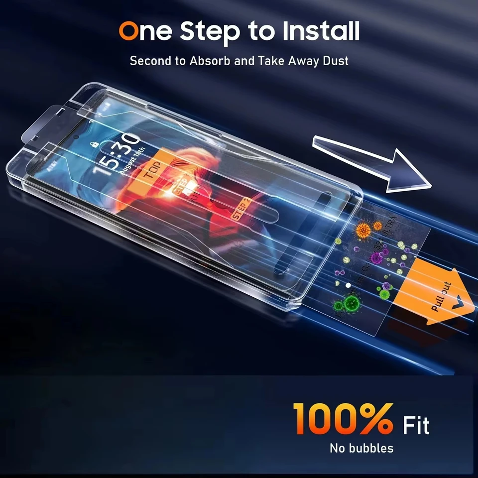 1-5 Piezas Protector de Pantalla de Privacidad con Desbloqueo por Huella Digital para Samsung S26 S26Ultra S25 S25 S24 Ultra S25 S22 S23 S26 + Vidrio Templado 4