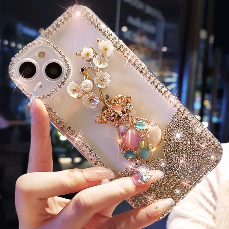 Glitter Handwork Luxury Case For Huawei Pura 70 Ultra P60 Pro P50 P40 P30 Lite Mate 60 50 40 30 Pro P smart 2019 2021 Cover