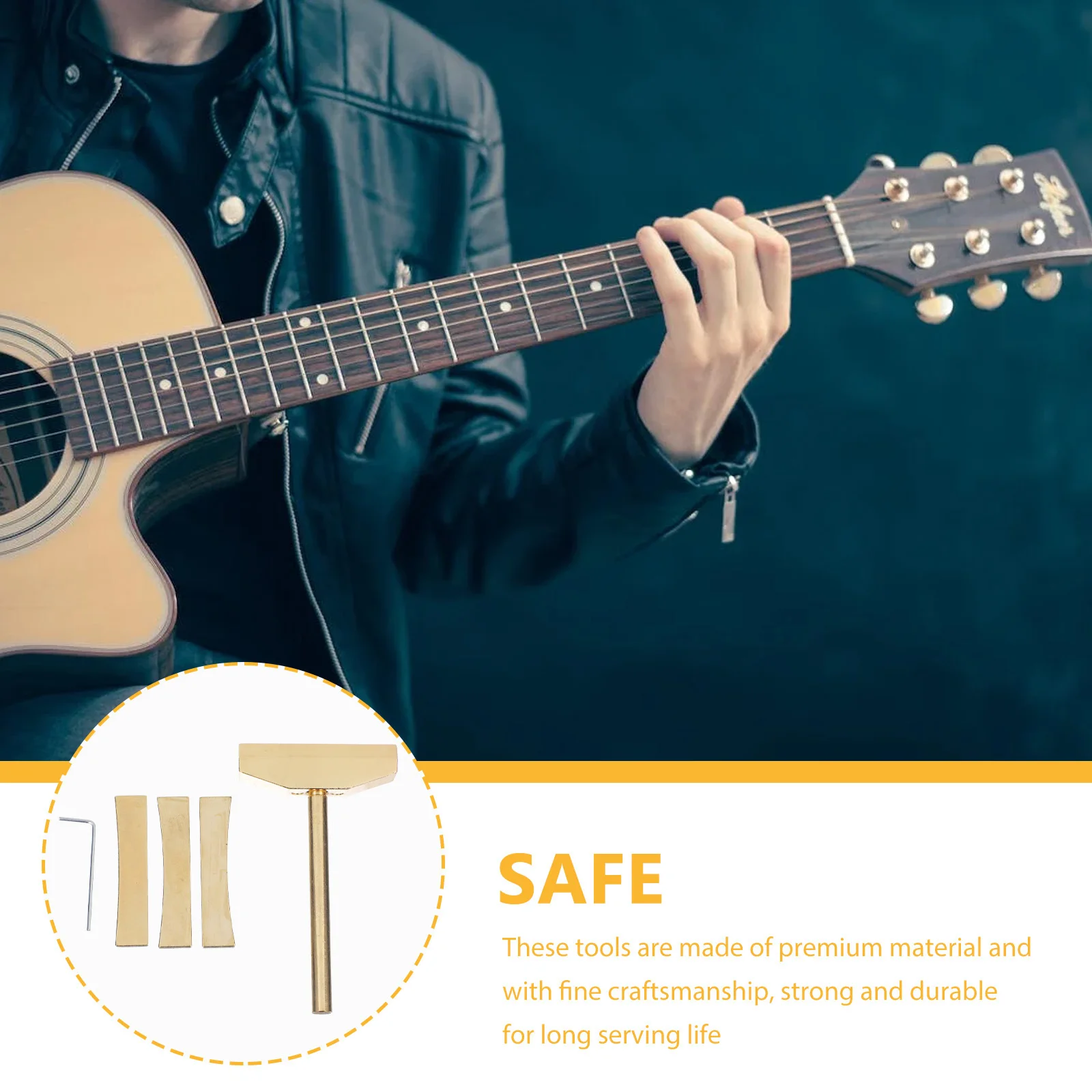 

1Set Guitar Fretboard Installation Tool Alloy Fret Press Caul Insert Wrench Practical Guitar Repair Maintenance Supplies