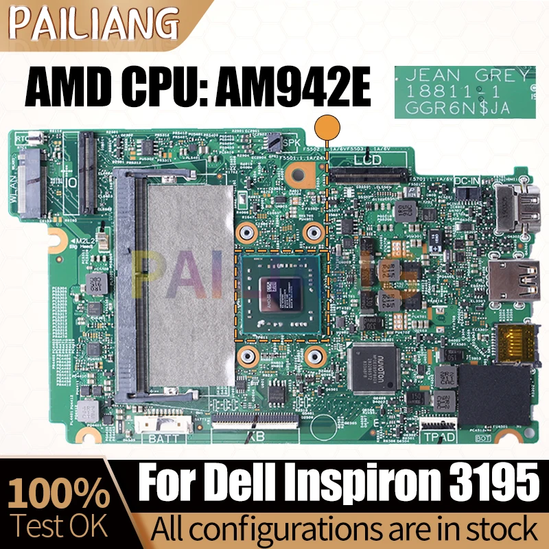 Untuk Dell Inspiron 3195 Notebook Mainboard 18811-1 CN-H10101 CN-00PGDY AM942E A9-9420 Laptop CPU Motherboard telah diuji penuh