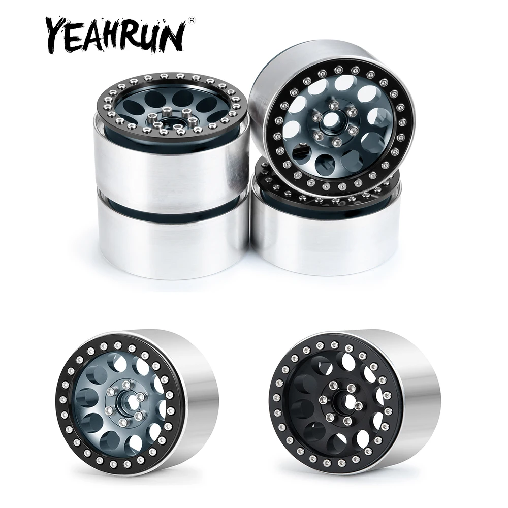 YEAHRUN 4 قطعة 2.2 بوصة Beadlock محور عجلات حافة ل 1/10 RC الزاحف سيارة محوري SCX10 90046 RR10 الشبح 90048 TRX4 TRX6 #2