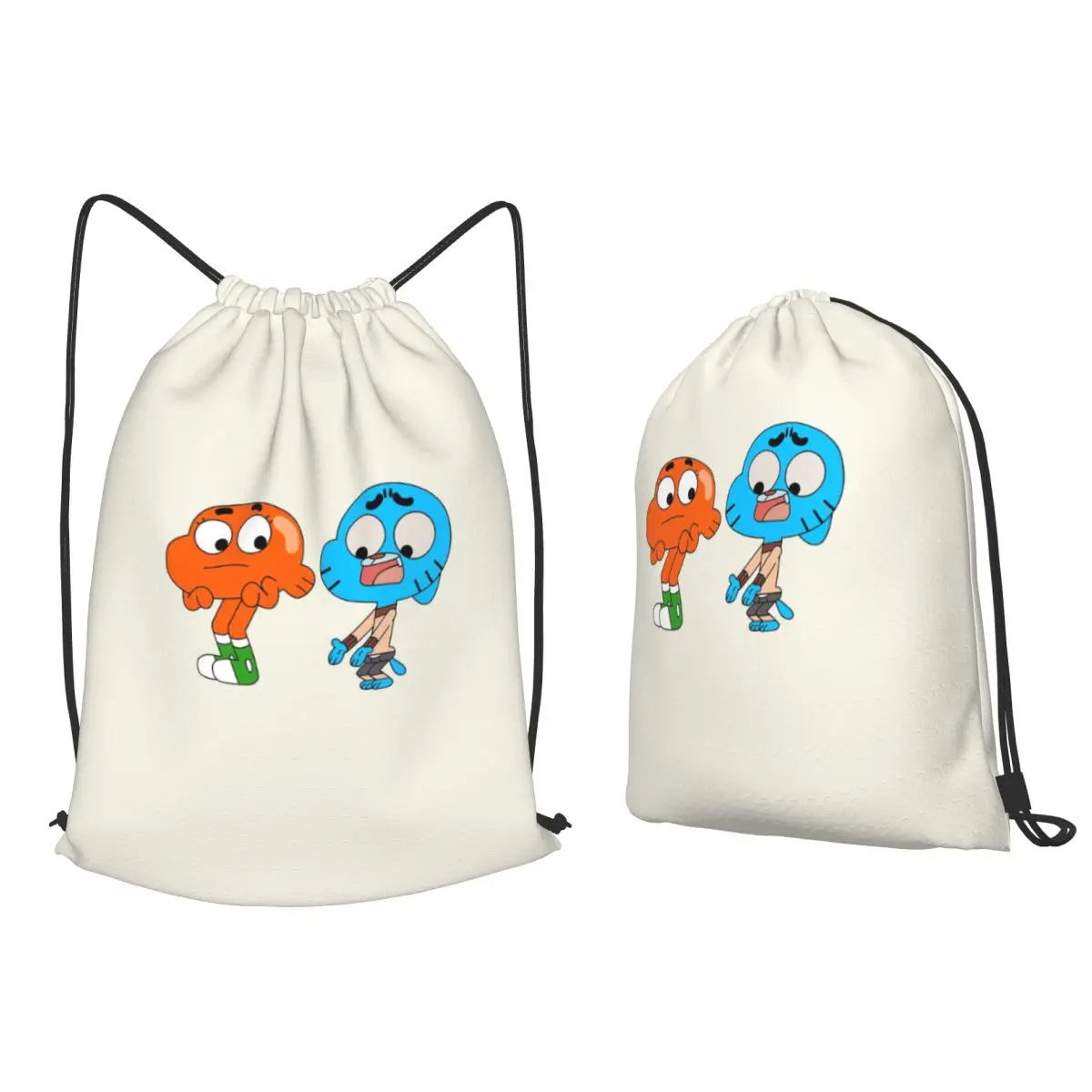 

Gumball And Darwin, What The What Backpacks Fashion Drawstring Bundle Pocket Storage Bag Book Bags for Man Woman School