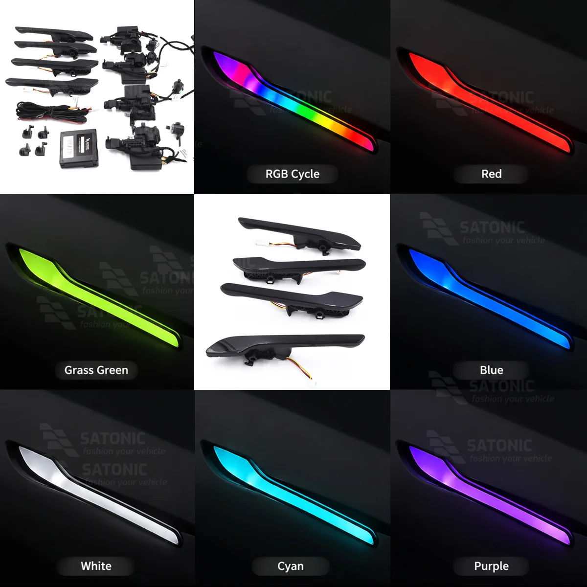 RGB Smart Door Handles for Tesla Model Y Juniper 2026 V9pro