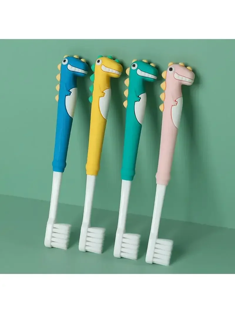 Nouveaux enfants mignon dessin animé dinosaure brosses à dents soins dentaires Ultra doux bébé enfants garçons filles brosse à dents pour 3-12 ans