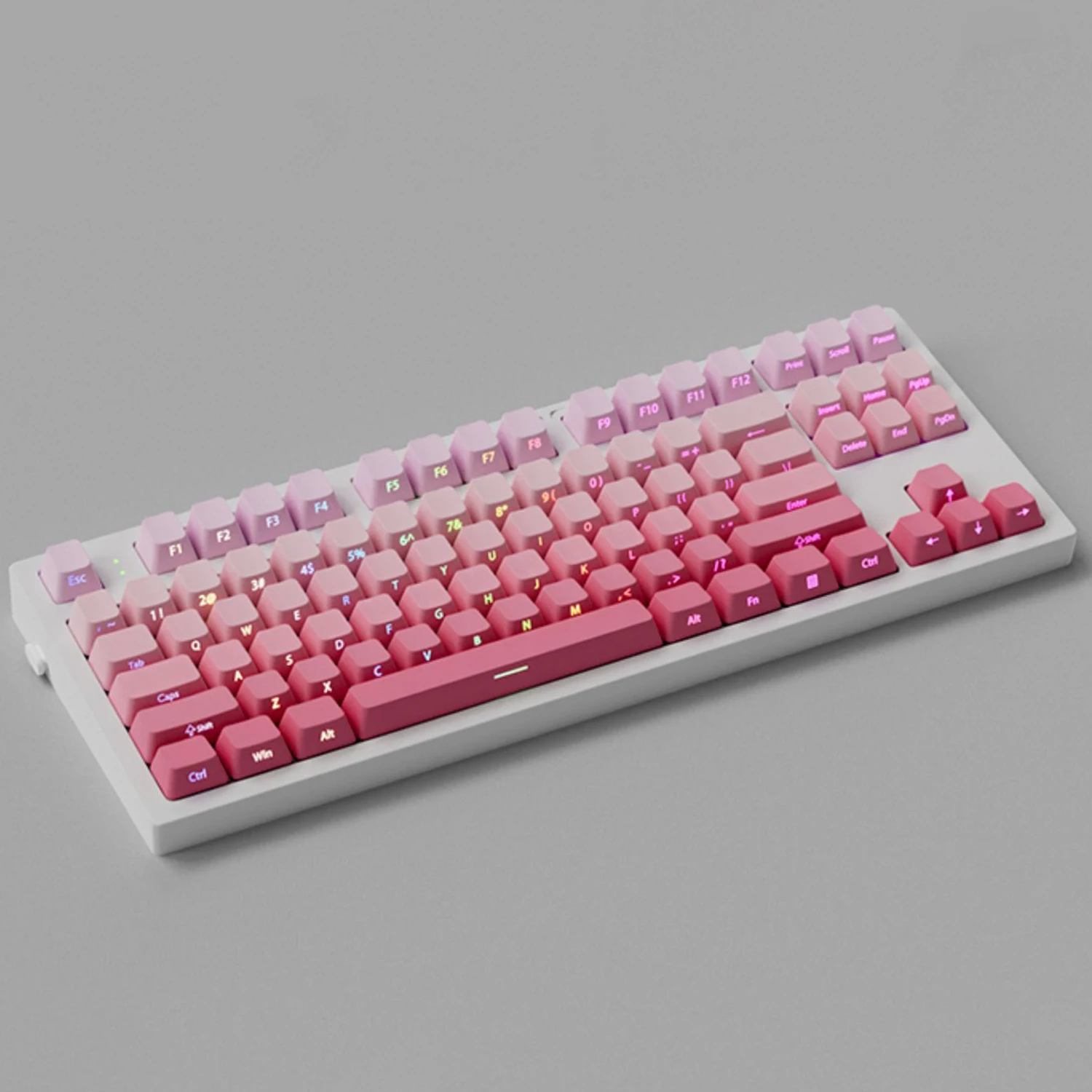 Imagem -05 - Side Print Shine Através de Keycaps Gradiente Rosa Double Shot Pbt Keycaps Perfil para Cherry mx Switches 135 Chaves