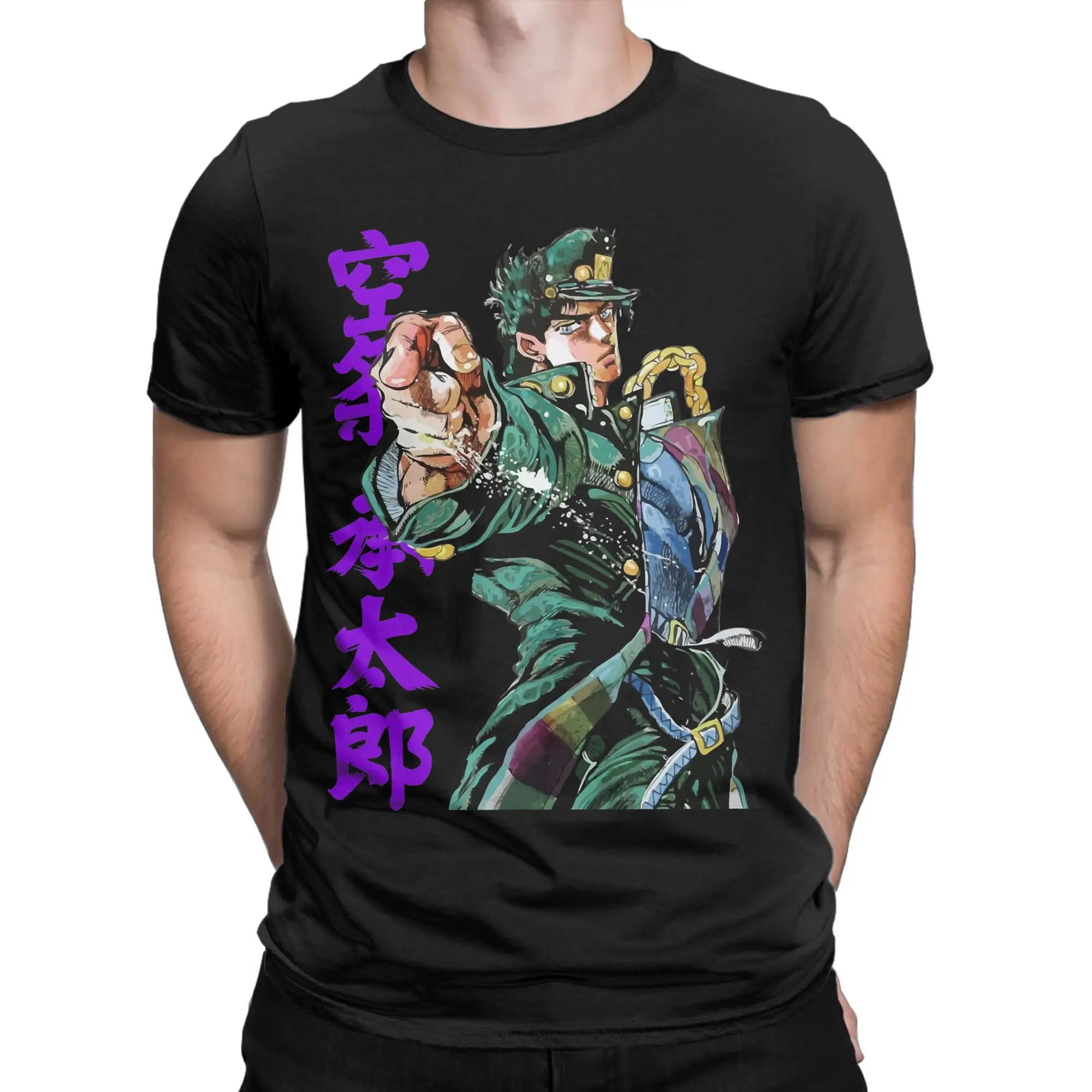 

Men Women Graphic Printing JOJOS Bizarre Adventure Anime Tee T Shirt Cotton Jutaro kujo T-shirts Clothing