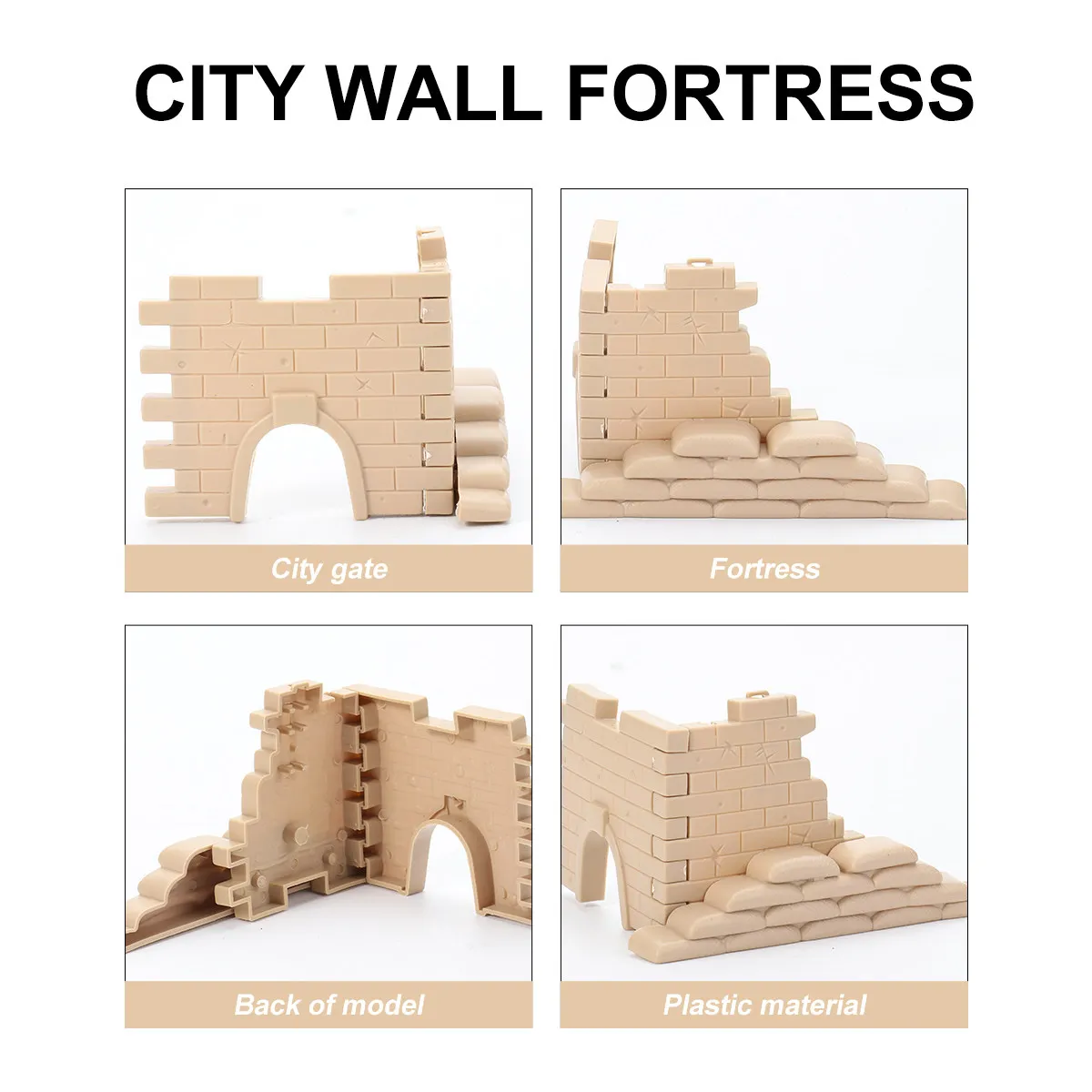 

Набор для военно-исторической диорамы из 100 предметов: пластиковые руины, заборы, элементы периметра. Сборный набор для самостоятельной сборки для детских творческих игр, безопасный.