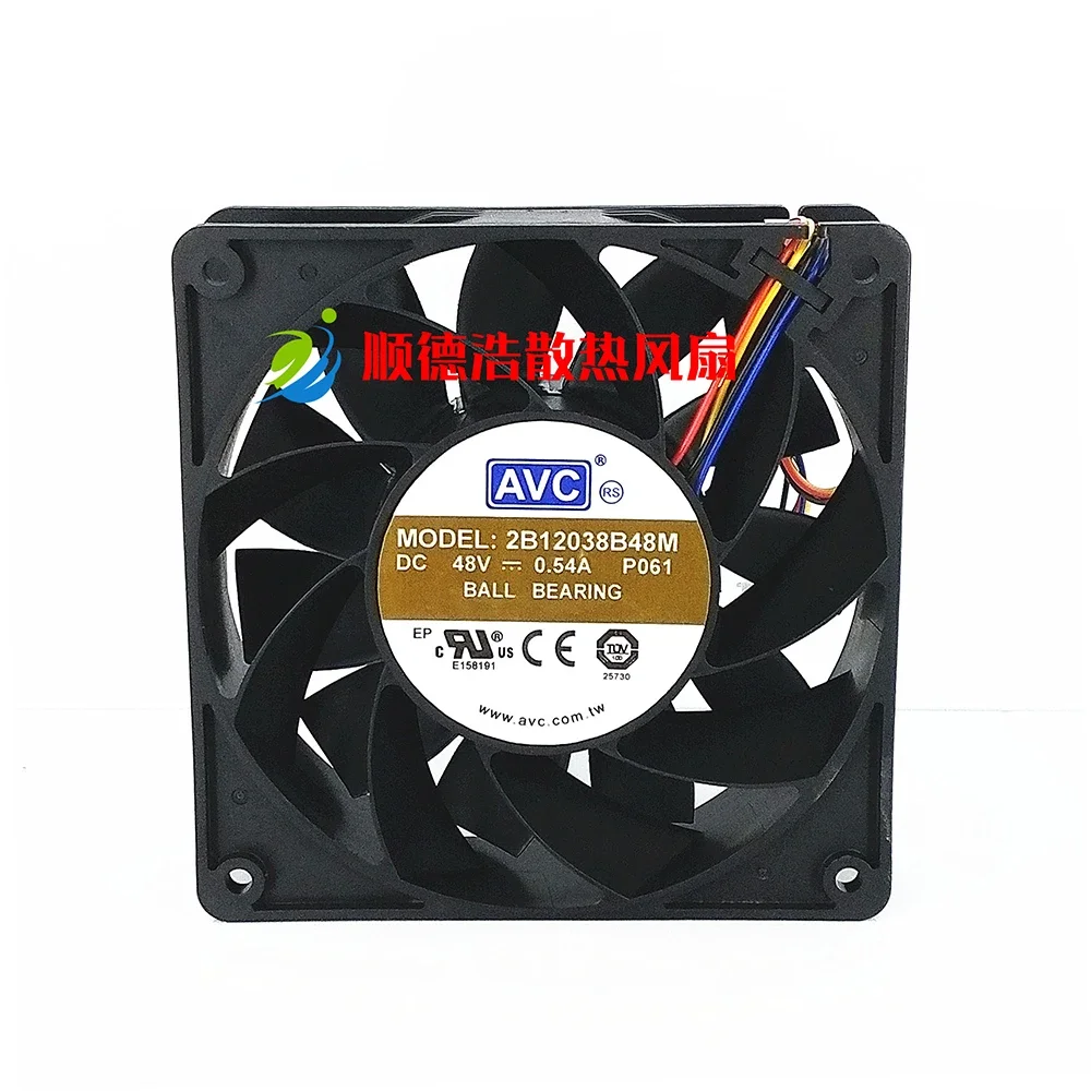 

New AVC 12038 48V 0.54A 2B12038B48M 12CM industrial computer cooling fan