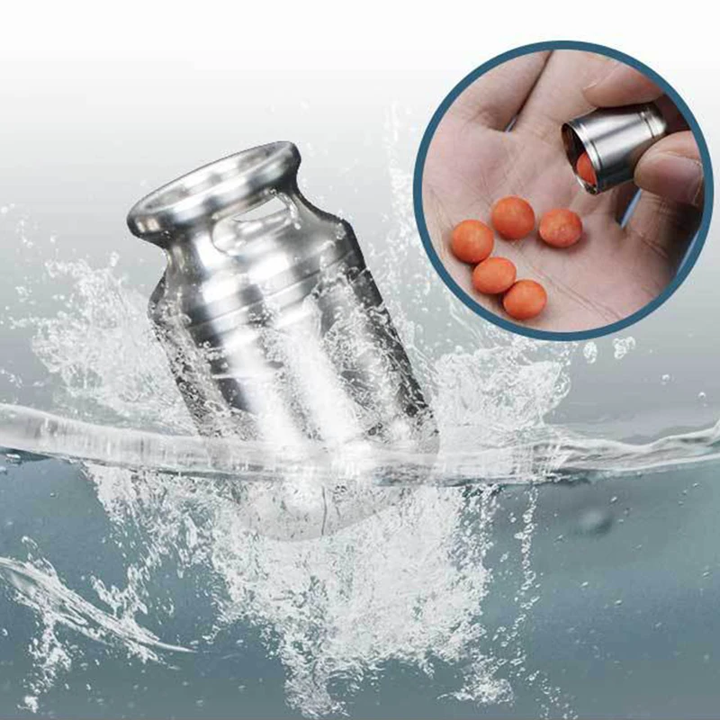 Small Titanium Alloy Pill Bottle Portable Medicine Holder Waterproof Warehouse Mini Pill Storage Bottles Pills Cans