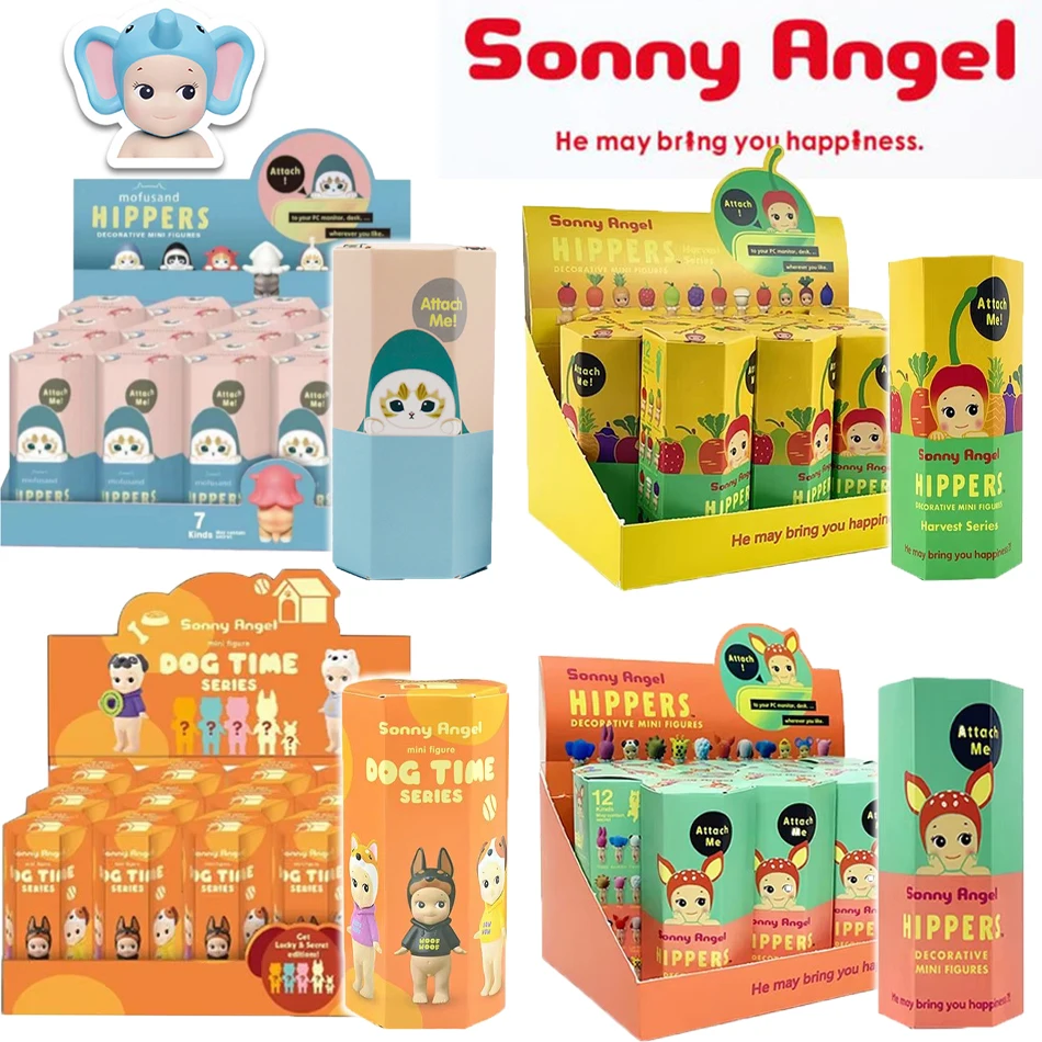 Sonny Angel Mofusand Hippers Series Kawaii Mini Cat CharacterBlind Box Doll Model Mystery Box Toys Kids Christmas Birthday Gift