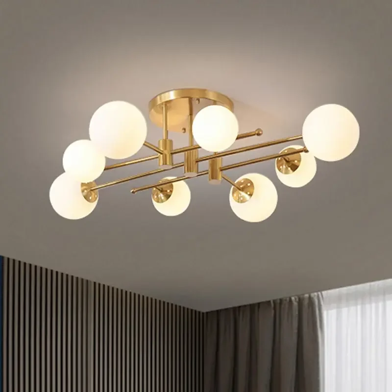

Nordic Style Glass Chandelier LED Pendant Lamp for Bedroom Living Room Ceiling Light Fixture