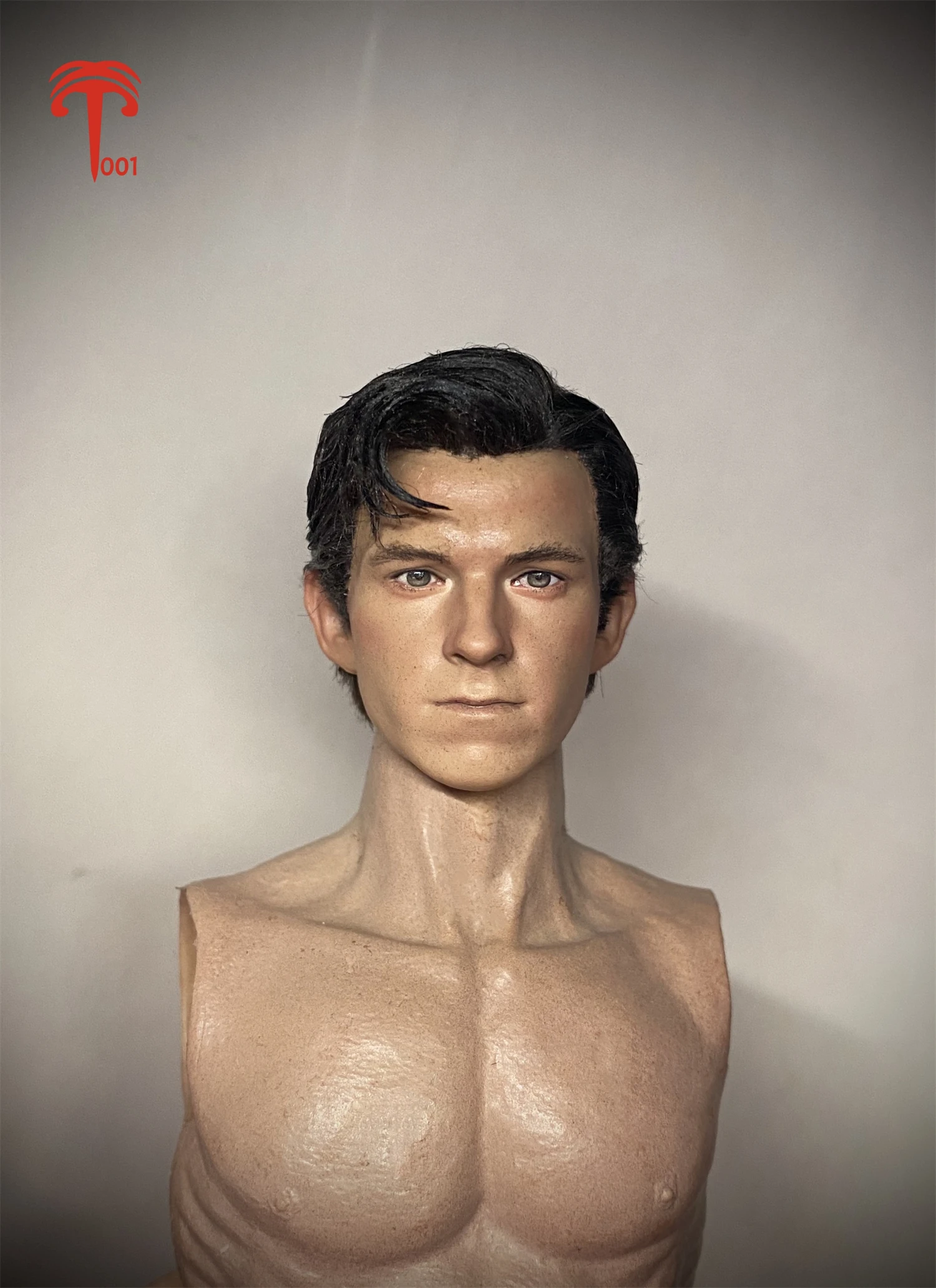 XT001 1/6 Plant Hair Tom Holland Little Spider Peter Parker Head Sculpt Fit for 12'' Action Figure