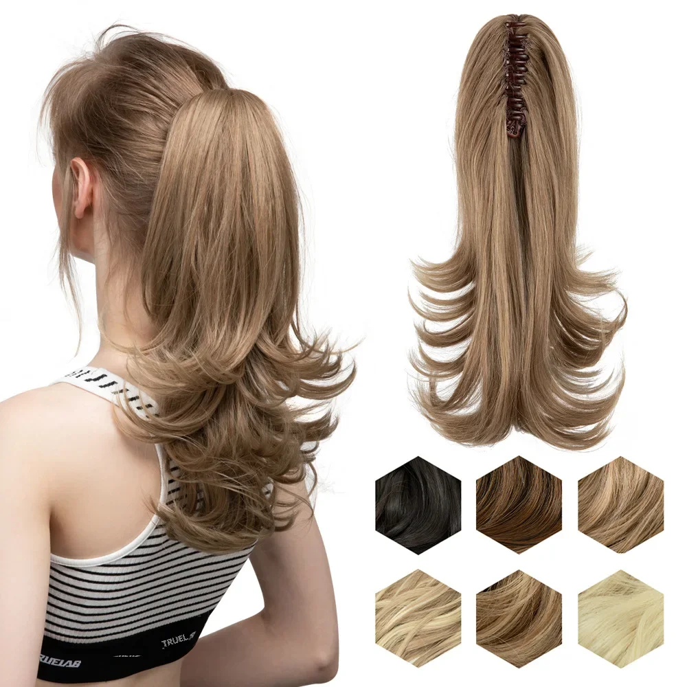 Women's Long Hair Wig Natural Curly Faux Horse Tail Clip-on Ponytail European American Trade Export Quality Hair Products