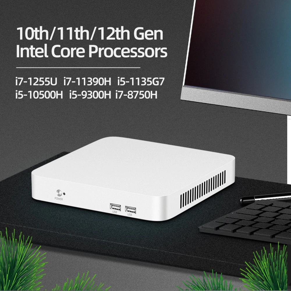 Mini PC de oficina de 13.a generación Intel Core i7 1355U i5 1335U 1340P i3 1315U DDR4 M.2 SSD 2,4/5,0G WiFi BT4.0 Gigabit Etherent 4K Win11