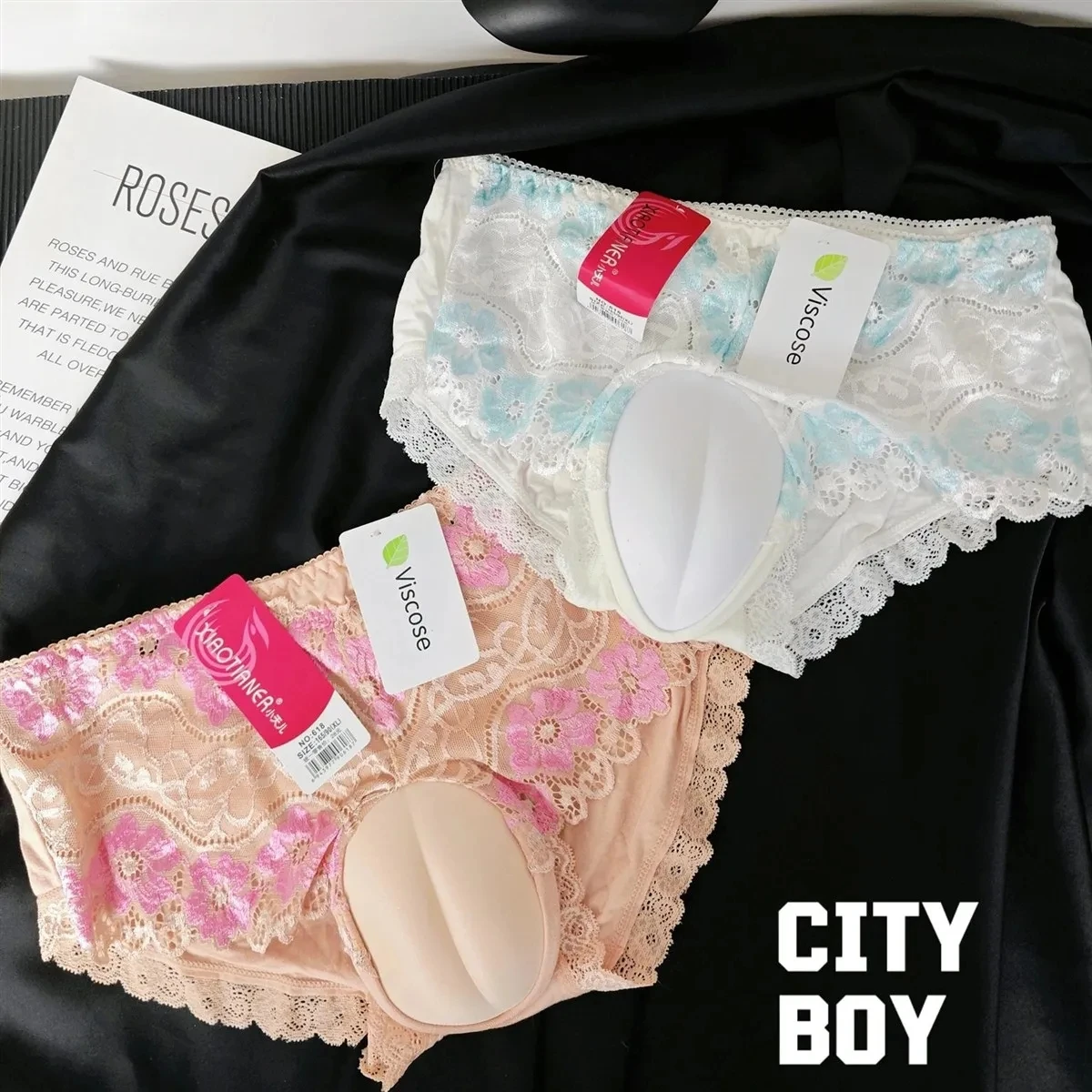 Cosplay Female Man Use Lace Briefs LGBQT