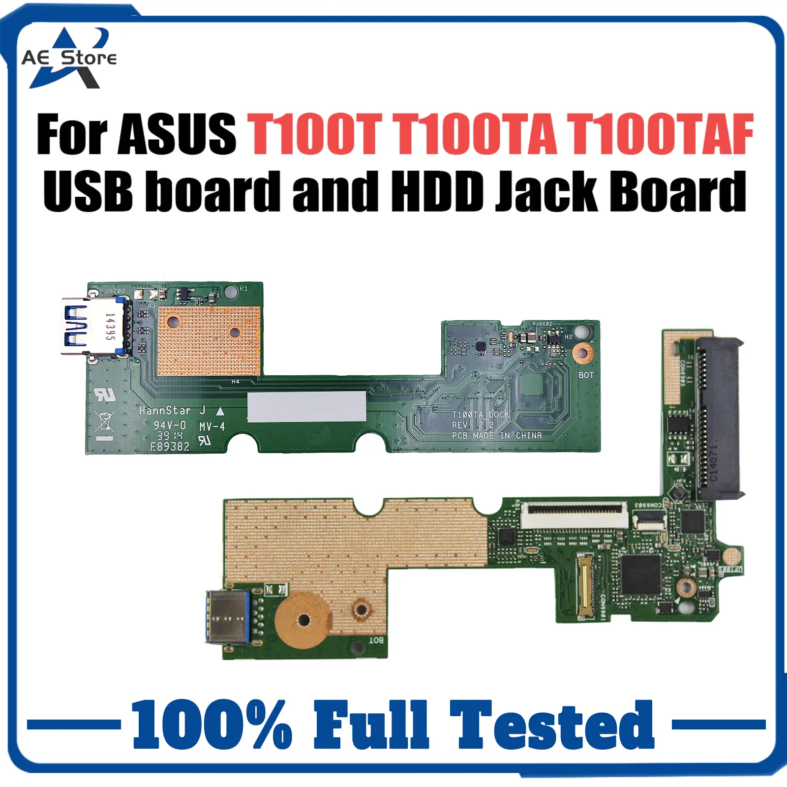 For Asus T100t T100TA T100TAF USB connector port board and Laptop HDD Jack Board 100% Tested Fast Ship