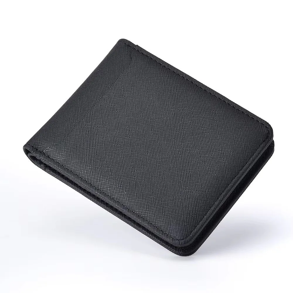 Simple Business Short Wallet PU Multiple Card Slots Card Holder Solid-Color Large Capacity Male Wallet For ID Card Bank Card