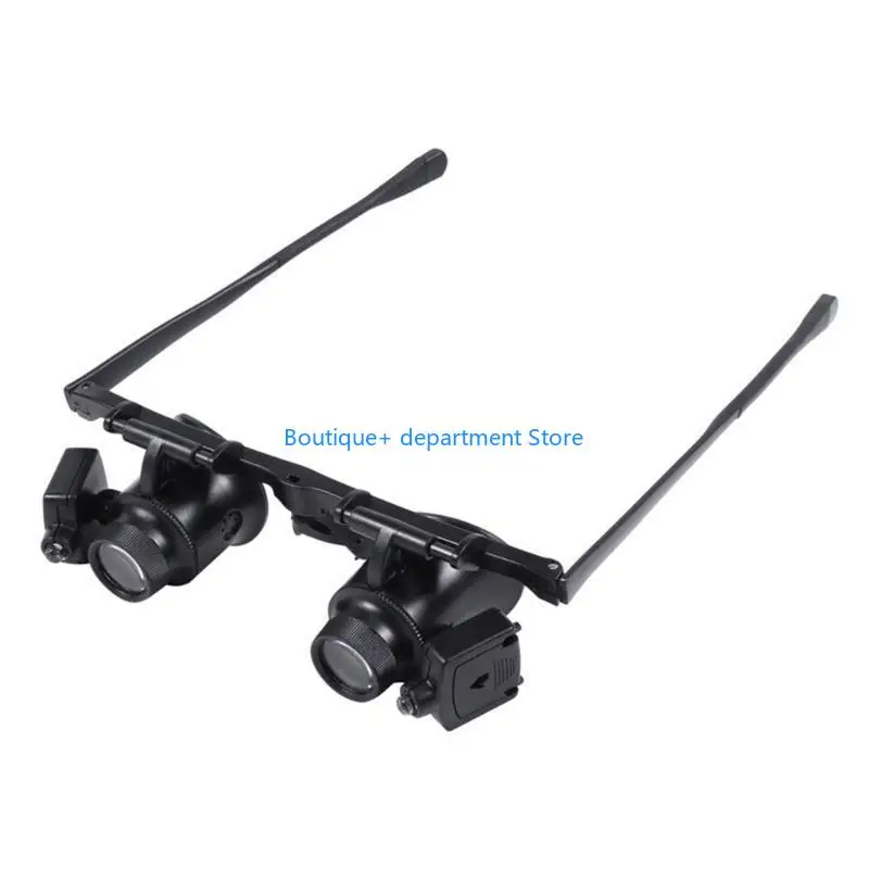 

E1PD 25X Binocular Eye Glasses Loupe LED Light Jeweler Watch Repair Glass