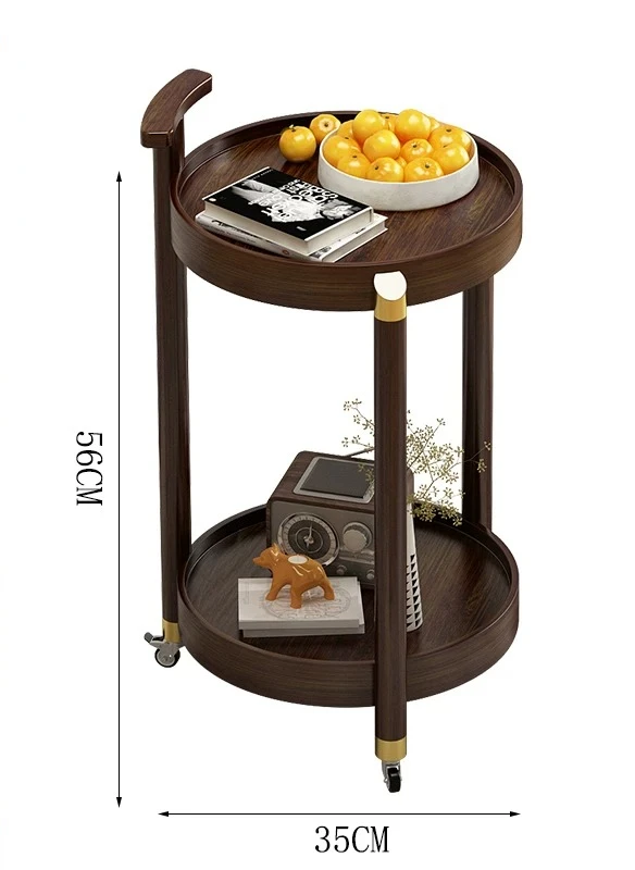 CZ coffee   living room household small removable side table with wheelbarrow tea table mahjong table tea rack
