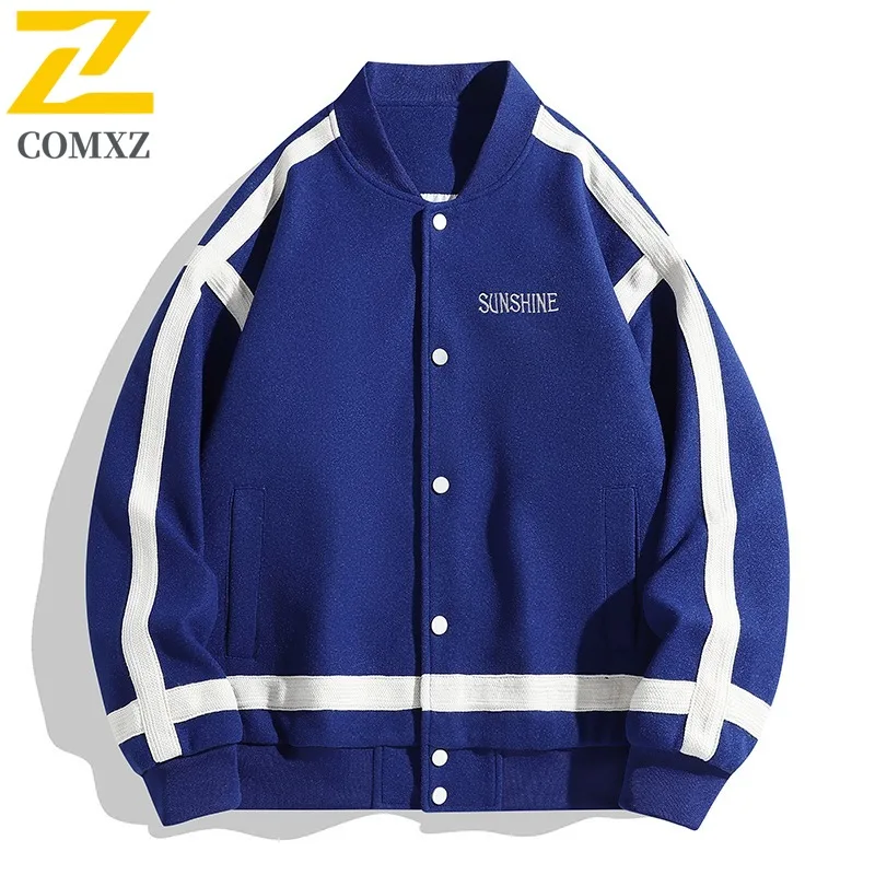 

COMXZ 2025 весна осень цветная бейсбольная куртка для мужчин и женщин стильное универсальное пальто молодежное модное спортивное повседневное пара