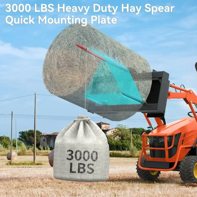 High Quality 3000lbs Capacity Quick Attach for Bobcat Tractors & Skid Steer Loader with 1pc 49