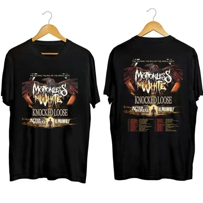 Motionless In White The Touring End Of World Tour 2023 T Shirt Black