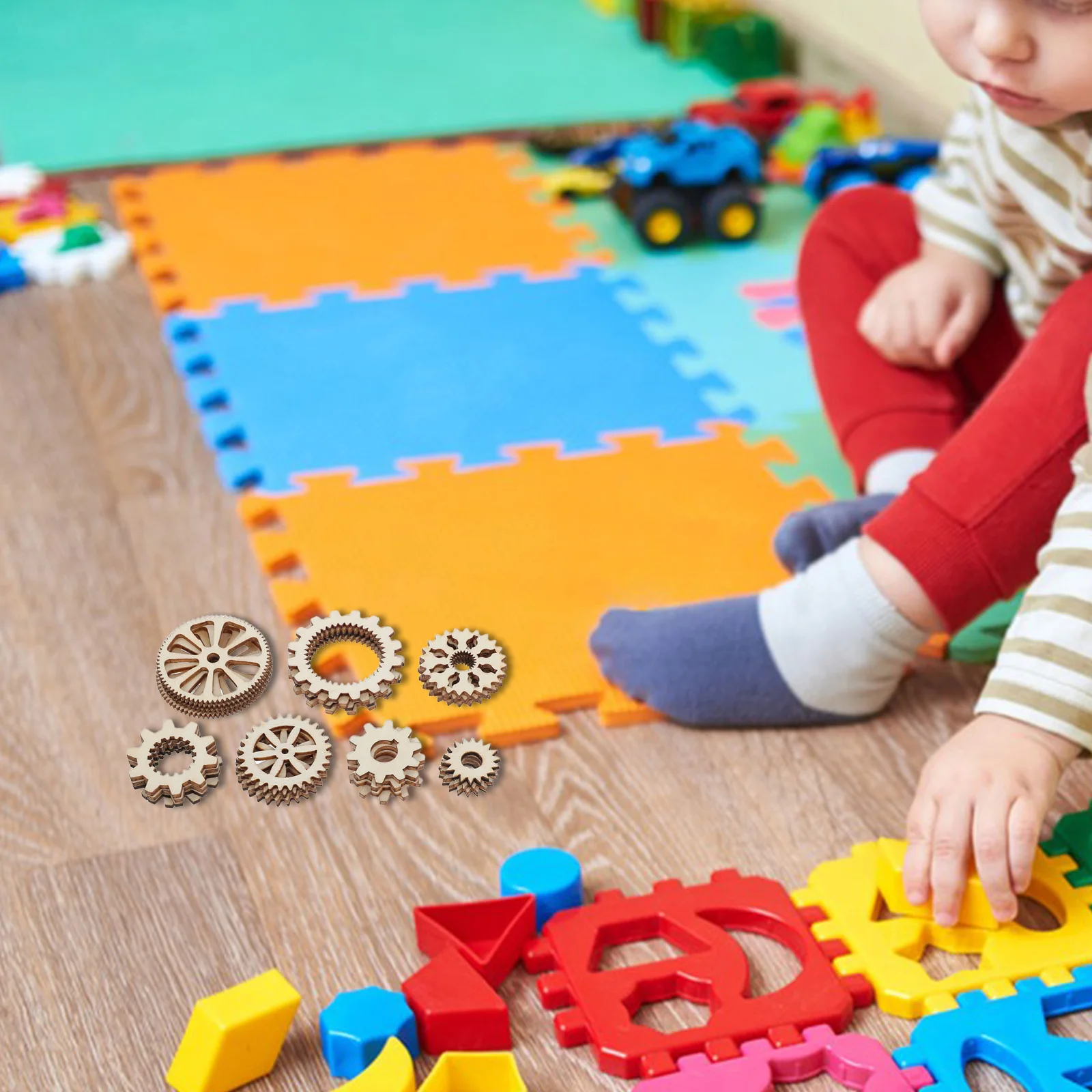 

20Pcs Wooden Gears for DIY Crafts Home Decor Scrapbooking Gift Tags Ornaments Kids Handmade Projects Wooden Gear