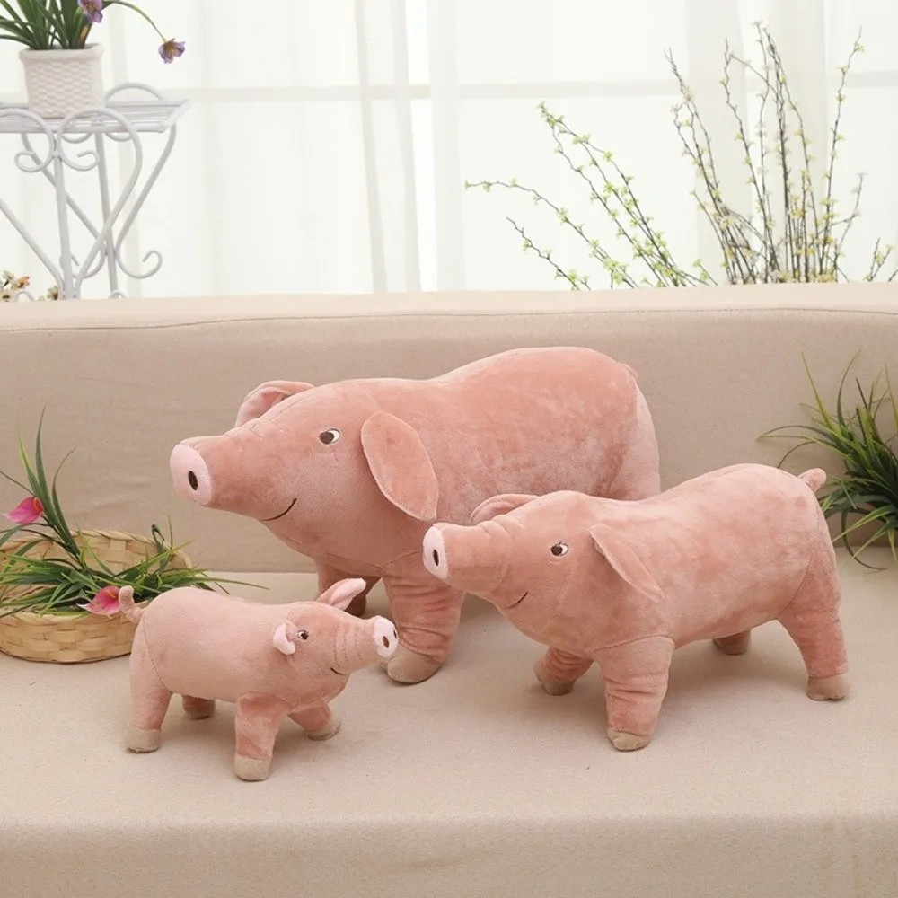 Nouveau Durable mode haute qualité mignon réconfortant peluche cochon poupée simulé 25/40/50cm animal de compagnie dormir jouet câlin noël