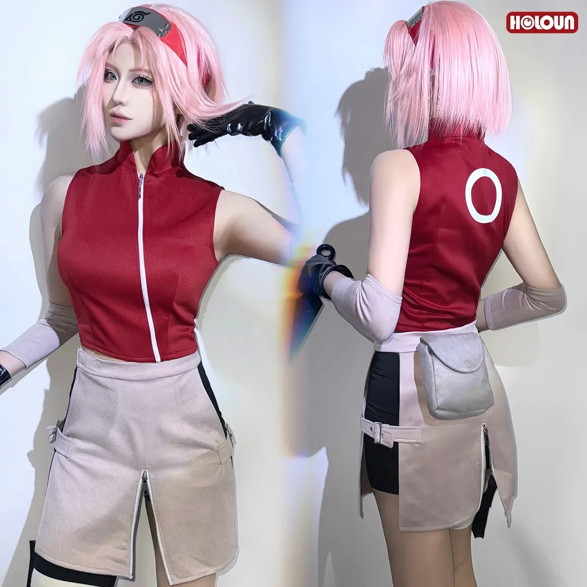 

Haruno Sakura Cosplay Costume Suit for Halloween Carnival Party Event Anime Adult COS Christmas Gift
