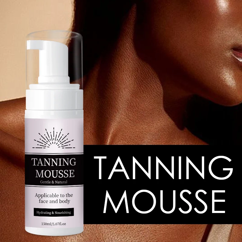 YUVK Self Tanning Mousse Sunless Tanning Foam for Face & Body  Streak-Free Natural Glow  150ml