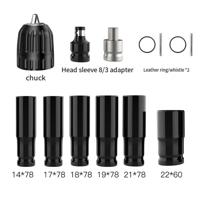 

AS94-14Pcs Electric Impact Wrench Hexs Socket Adapter Kit Drill Chuck Drive Adapter For Electric Drill Wrench Screwdrivers