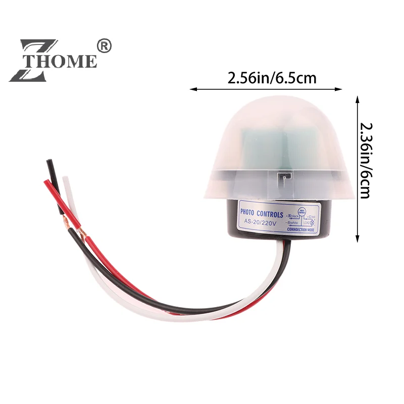 AS-20 Automatic On Off Photocell Street Light Switch 220V 10A Waterproof Sensitive On/Off LED Light Sensor Switch