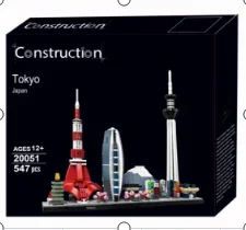 City Architecture Skyline Building Blocks Tower Edifice Bricks Town Street 21051 Tokyo Skyline Toys For Children Gifts