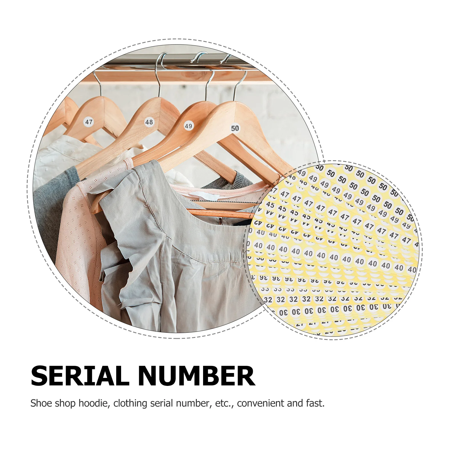 

50 Sheets Number Stickers Round Number Decals Numbered Label Sticker for Inventory Classroom and Office Planner Stickers