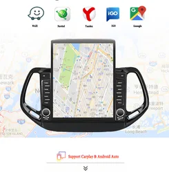 8G+128G Android 14 For Jeep Compass 2016 2017 2018 Car Radio Audio Multimedia Stereo PC Tablet GPS Monitor DVD Carplay Auto