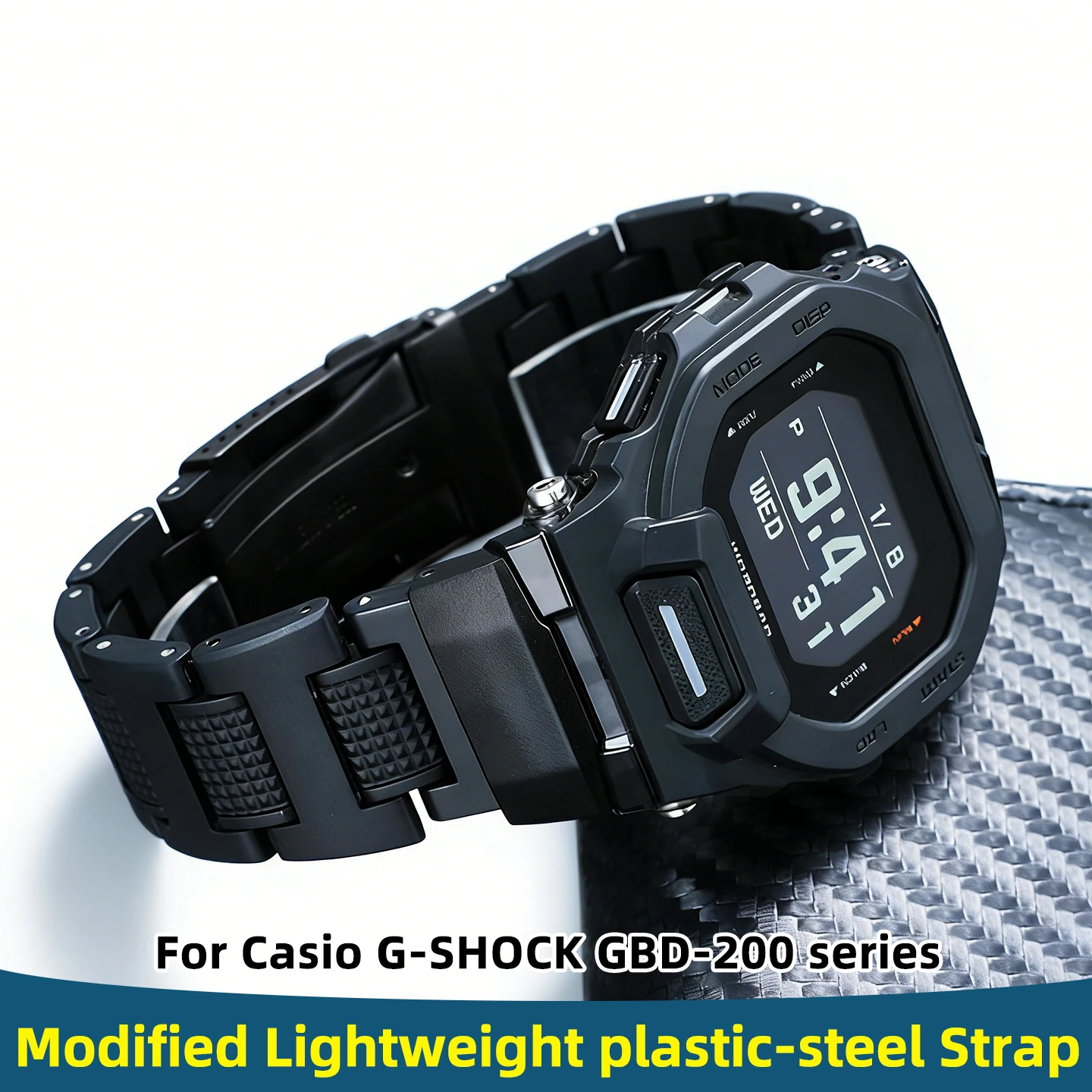 

Modified Lightweight Plastic-Steel Watch Band For Casio G-SHOCK GBD-200 Series Men's Outdoor Sports Watch Strap