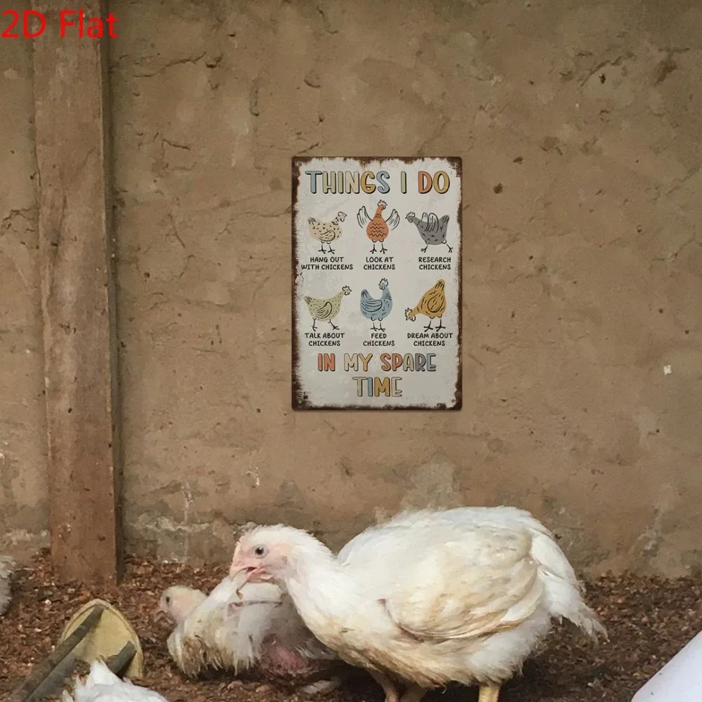 1Pc 2D Flat Chicken…